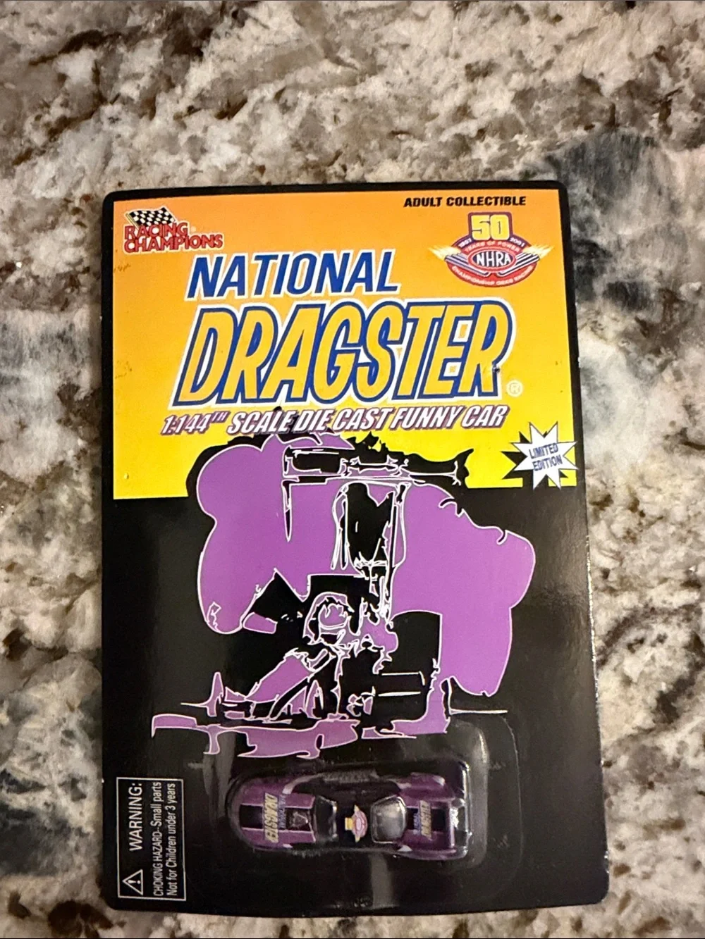 Source Unknown National Dragster Purple Die-Cast Funny Car